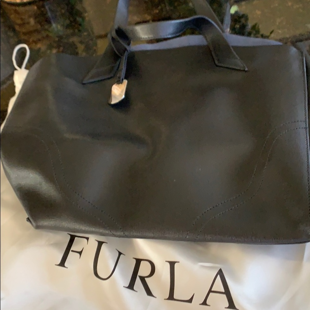 Furla Black Leather Handbag